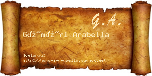 Gömöri Arabella névjegykártya